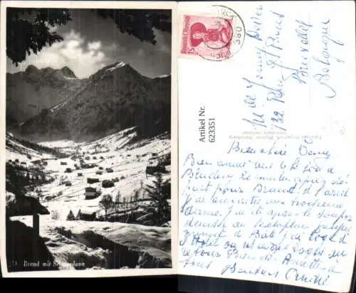 623351,Foto Ak Brand bei Bludenz m. Schesaplana Winteransicht