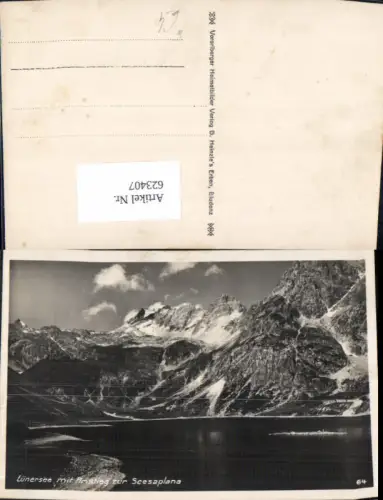 623407,Foto Ak Vandans Lünersee m. Anstieg zur Scesaplana