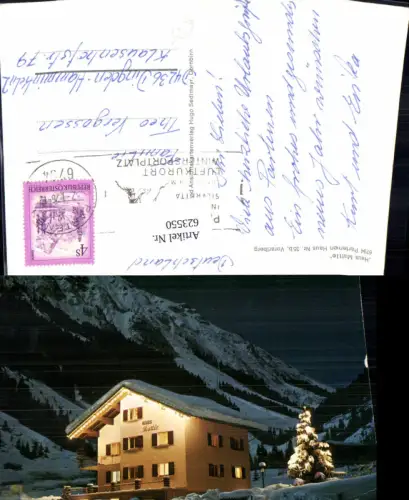 623550,Partenen Gaschurn Haus Mattle Winteransicht b. Nacht