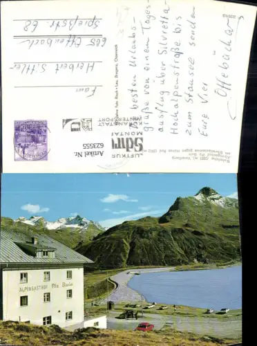 623555,Partenen Gaschurn Bielerhöhe Alpengasthof Piz Buin a. Silvrettastausee geg. Hohes Rad