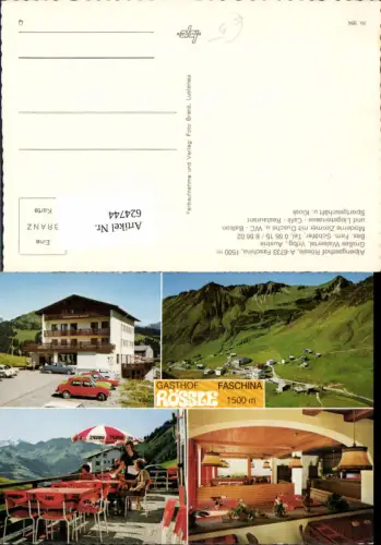 624744,Mehrbild Ak Faschina Fontanella Gr. Walsertal Alpengasthof Rössle