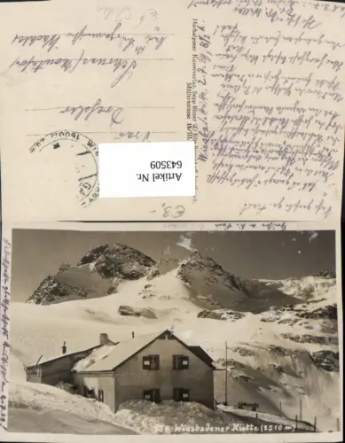 643509,Foto Ak Partenen Gaschurn Wiesbadner Hütte Winteransicht