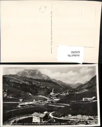 659292,Foto Ak Lech a. Arlberg mit Karspitze
