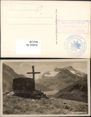 662128,Foto Ak Auf der Bielerhöhe Kreuz Wegkreuz Partenen Gaschurn