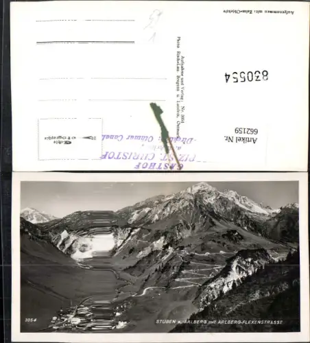 662159,Foto Ak Stuben a. Arlberg Flexenstrasse Klösterle pub Risch-Lau 3054