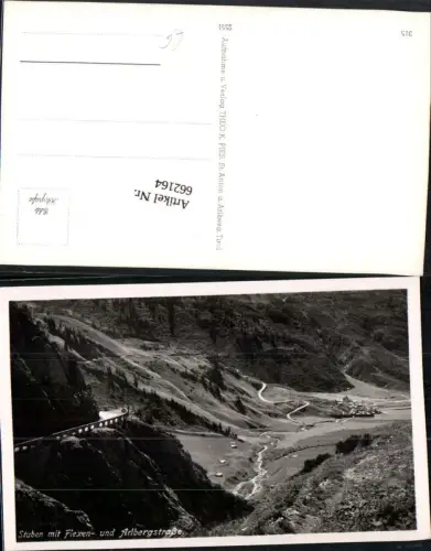 662164,Foto Ak Flexenstraße Stuben Gemeinde Klösterle