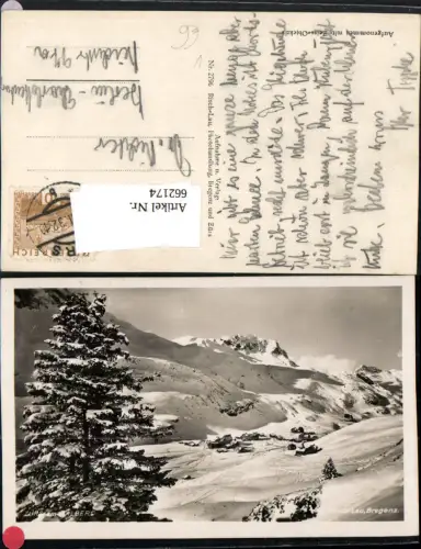 662174,Foto Ak Lech Zürs a. Arlberg Winteransicht pub Risch-Lau 2796