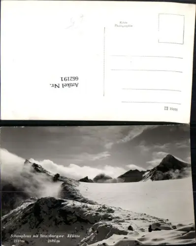 662191,Foto Ak Schesaplana mit Strassburger Hütte Mannheimer Hütte Brand