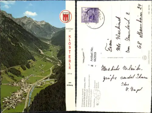 662959,Klösterle a. Arlberg Totale pub Alpine Luftbild FÖ 60744