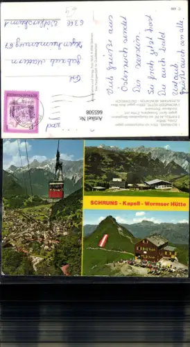 665508,Mehrbild Ak Schruns Hochjochbahn Kapell-Alpe Wormser Hütte