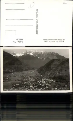 665529,Foto Ak Schruns i. Montafon mit Zimba u. Vandanser Wand