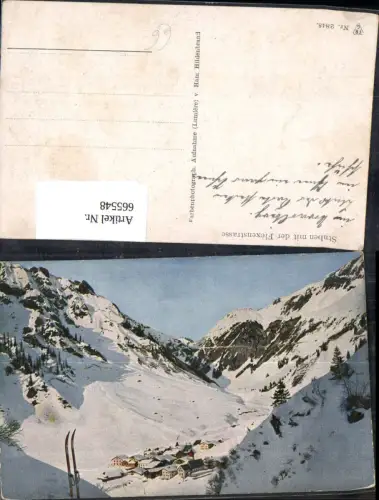 665548,Stuben Klösterle mit der Flexenstrasse Winteransicht