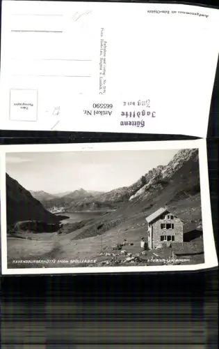 665590,Foto Ak Ravensburger Hütte Dalaas Spüllersee pub Risch-Lau 3156