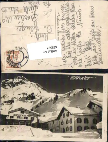 665592,Stuben a. Arlberg Klösterle Gasthof Alte Post im Winter