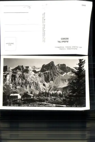 665603,Foto Ak Tschagguns Lindauerhütte mit Sulzfluh Lindauer Hütte
