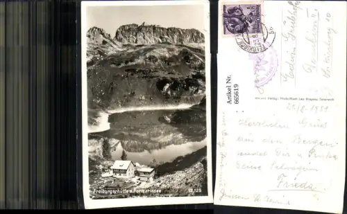 665619,Foto Ak Freiburger Hütte Dalaas Formarinsee pub Risch-Lau 12125
