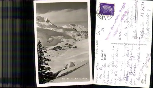 665631,Foto Ak Zürs Lech a. Arlberg im Winter Stempel Unrichtige Anschrift