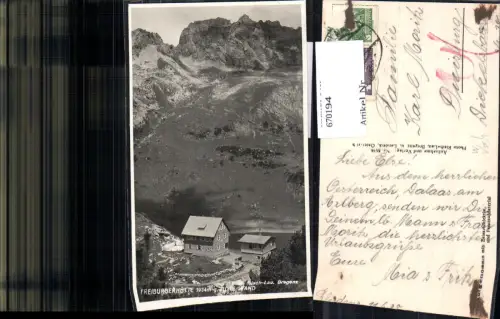 670194,Foto Ak Dalaas Freiburgerhütte g. Rote Wand pub Risch-Lau 8656