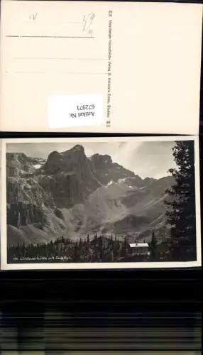 672971,Foto Ak Lindauerhütte Tschagguns Lindauer Hütte mit Sulzfluh