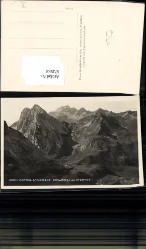 672988,Foto Ak Vandans Kirchlispitzen Scesaplana Verajöchl v. Öfenpass