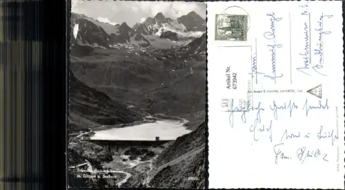 673942,Foto Ak Partenen Gaschurn Silvretta Hochalpenstraße m. Litzner u. Seehorn Talsperre