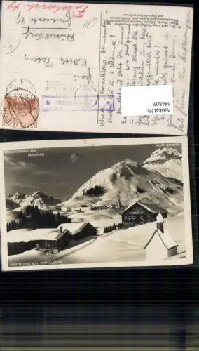 684809 Warth in Vorarlberg Lech am Arlberg Wartherhorn Omeshorn Postablagestempel Postablage