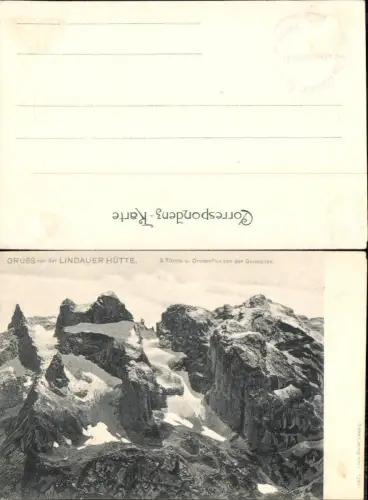 702975 Gruss von der Lindauer-Hütte b. Brand Bludenz