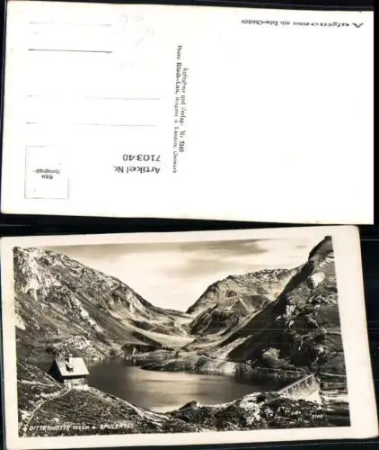 710340 Ditteshütte am Spulersee b. Dalaas Bludenz