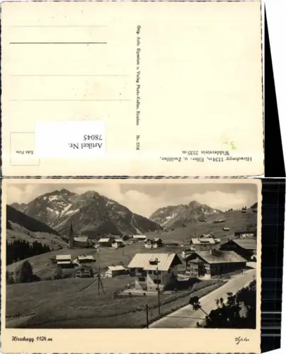 78045,Hirschegg Partie im Ort Häuserdetails 1940 Mittelberg