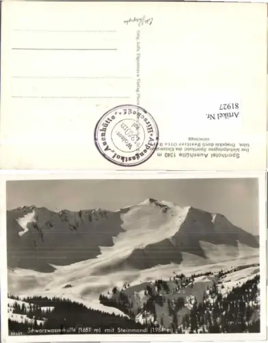 81927,Schwarzwasserhütte bei Hirschegg 1940
