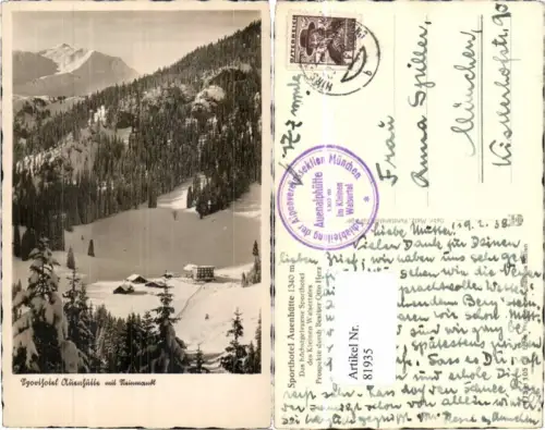 81935,Sporthotel Auenhütte b. Hirschegg