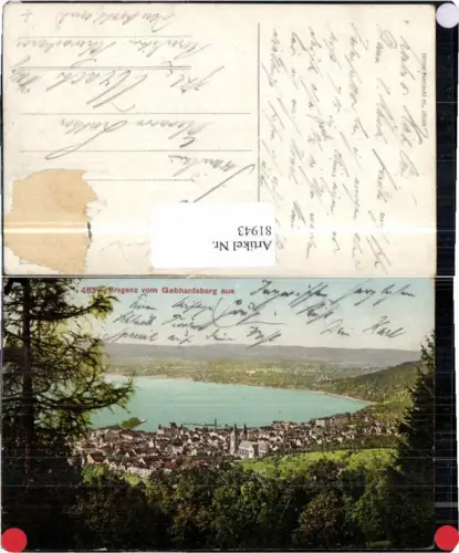 81943,Bregenz vom Gebhardsberg aus Bodensee 1910