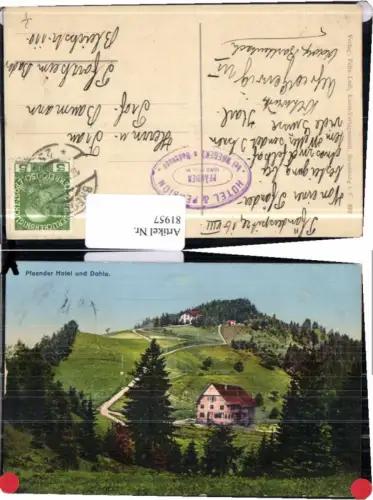 81957,Pfänderhotel m. Dohle Bregenz Seltene Ansicht 1912