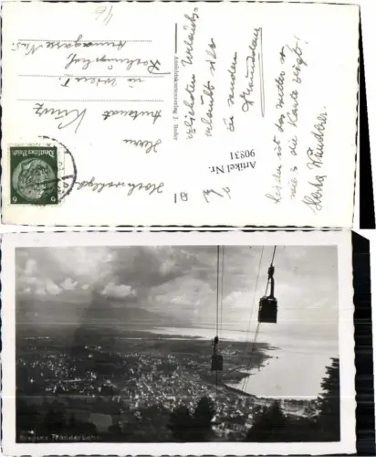 90831,Pfänderbahn Seilbahn Bregenz Bodensee 1938