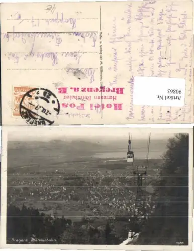 90863,Pfänderbahn Seilbahn Bregenz Bodensee 1927