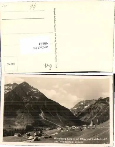 90881,Mittelberg m. Widderstein 1935