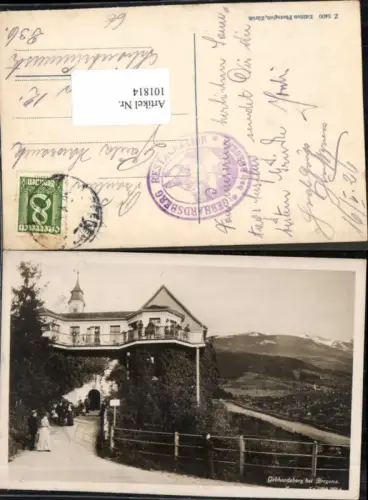 101814,Gebhardsberg Bregenz Leute am Haus 1925