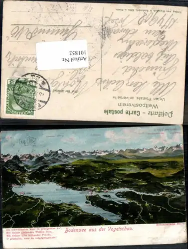 101852,Bodensee Bregenz Vogelschau Bodenseekarte 1
