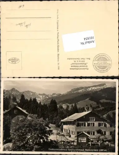 101854,Grenzwirtshaus Walserschanz b. Riezlern Leibnitz Keks reklame Tafel