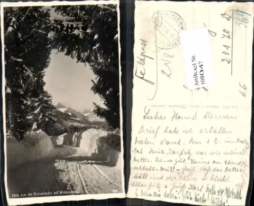 108047,Walserstrasse bei Hirschegg Riezlern Feldpost