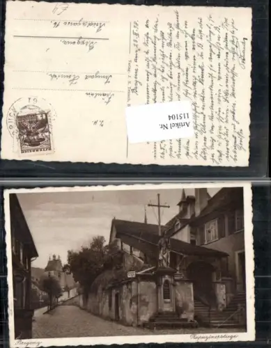 115104,Bregenz am Bodensee Strassenpartie Kapuzinerstiege 1935