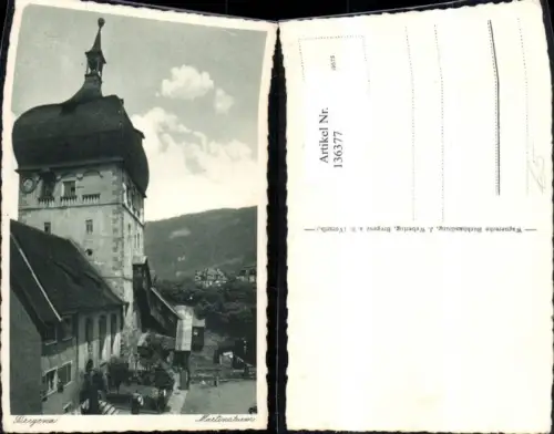 136377,Foto AK Bregenz Martinsturm Detailansicht