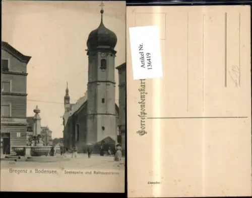136419,Bregenz am Bodensee Seekapelle und Rathausstraße