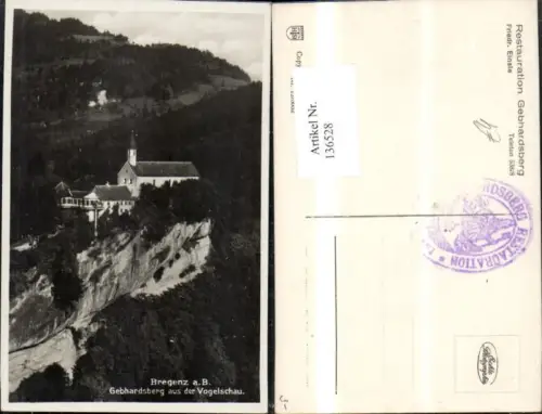 136528,Bregenz Bodensee Gebhardsberg aus der Vogelschau