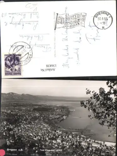136838,Bregenz a. Bodensee Ansicht 1955 pub Risch Lau 4010