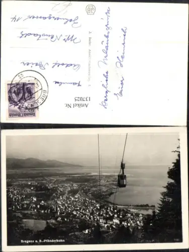 137025,Bregenz a. Bodensee Pfänderbahn Ansicht Seilbahn Gondel pub J Bader