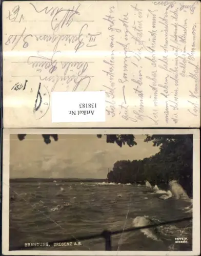 138183,Bregenz a. Bodensee Ansicht See Brandung pub Foto Fritz