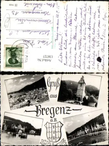 138727,Gruss aus Bregenz MehrbildAk 1955