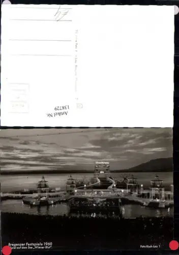138729,Bregenzer Festspiele Ansicht Seebühne Wiener Blut 1960 pub Risch Lau 1