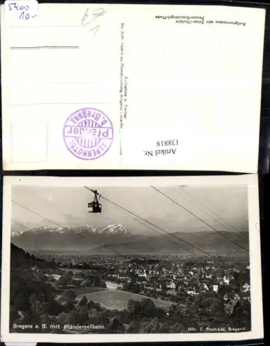138818,Bregenz a. Bodensee Pfänderseilbahn Ansicht Gondel pub Risch Lau 1645
